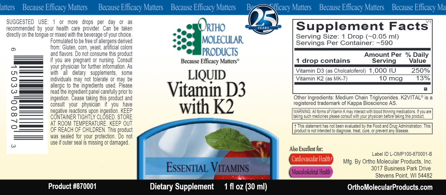 Liquid Vitamin D3 with K2